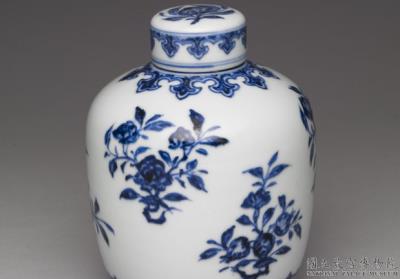 图片[2]-Lidded jar with fruit and floral decoration in underglaze blue, Qing dynasty, Yongzheng reign (1723-1735)-China Archive